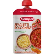 Barnmat Spaghetti bolognese 6m 120g Semper.