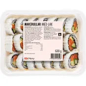 Sushi Makirullar med Lax 630g ICA Meny.