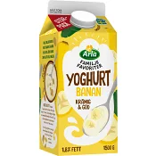 Fruktyoghurt Familjefavoriter Banan 1,8% 1500g Arla®.