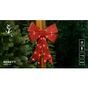 Rosett LED röd Nordic Season.