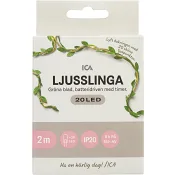 Ljusslinga 20 LED jute batteri ICA.