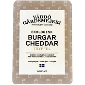 Hamburgerost Burgarcheddar Tryffel Svensk Eko 86g Väddö Gårdsmejeri.