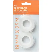 Refill klar 2-pack, 19mm x 25m.