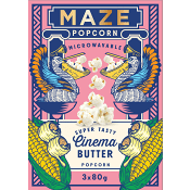 Mikropopcorn Med Smör Cinema 240g Maze.