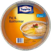 Paj &amp; bakformar Runda 23cm 4-p Toppits.