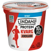 Proteinkvarg Jordgubb 0,2% 900g Lindahls.