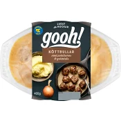 Färdigmat Köttbullar Potatismos och Gräddsås 400g Gooh.