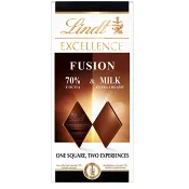 Choklad Excellence Fusion 70% Milk 100g Lindt.