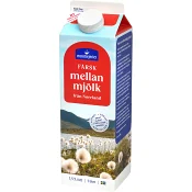 Mellanmjölk 1,5% 1000ml Norrmejerier.