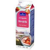 Jordgubbsfil 2,7% 1000g Norrmejerier.