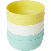 Skål 3 färger 6-p ICA.