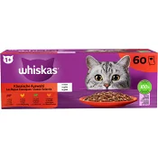 Kattmat Multipack Oxe/Kyckling/Lamm/Fjäderfä 60p Whiskas.