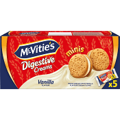 Digestive Creams Mini Vanilla 185g Mc Vities.