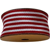 Presentband 2,5cmx5m röd/vit.