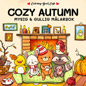 Cozy Autumn : Mysig och gullig Cozy Coloring målarbok från Coloring Book Cafe.