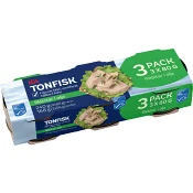 Tonfisk i olja 3x80g 240g ICA.