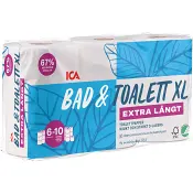 Toalettpapper Bad &amp; Toalett Extra Långt 6-p ICA.