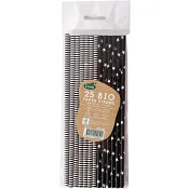 Partysugrör Papper Svart Och Vit 25-p Duni.