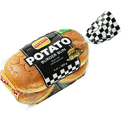 Hamburgerbröd Potato Burger bun 280g Korvbrödsbagarn.