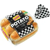 Potato Hot dog bun 6-p 270g Korvbrödsbagarn.