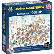 Pussel It's going downhill 1000 bitar Jan van Haasteren.
