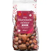 Blandade Naturella nötter med skal 500g ICA.