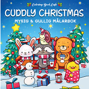 Cuddly Christmas. Mysig och gullig Cozy Coloring målarbok från Coloring Book Cafe.