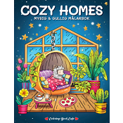 Cozy Homes. Mysig och gullig Cozy Coloring målarbok från Coloring Book Cafe.