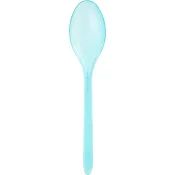 Flergångstesked plast turkos 25-p ICA.