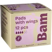 Trosskydd Organic Bamboo Period Pads 12-p BAM.