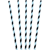 Sugrör svart/vit randig 30-p Festive.
