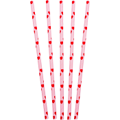 Sugrör rosa hjärtan 30-p Festive.