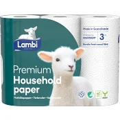 Hushållspapper Premium 3p Lambi.