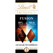 Choklad Excellence Fusion 85% Milk Salt 100g Lindt.