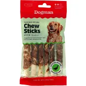 Smakrika Tuggpinnar för hund 12cm 75g Dogman.