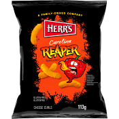 Ostbågar Carolina Reaper Curls 113g Herr's.