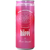 Dryck Kolsyrad Pink Grapefruit Med Prebiotika 330ml hÄppi.