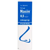 Nasin Nässpray 0,5mg/ml 7,5ml.