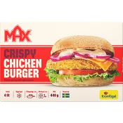 Crispy kycklingburgare Fryst 440g Max.