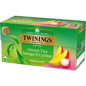 Grönt te Mango &amp; lychee 25-p Twinings.