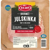 Julskinka Skivad Gourmet Kokt och Griljerad 130g Scan.