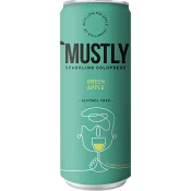 Kolsyrad Äpplemust Green Apple 33cl Mustly.