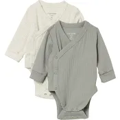 Olottbody grå/beige strl 74 mywear.