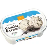 Gräddglass Cookies &amp; cream 500ml Triumf Glass.