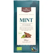Chokladkaka Mint Mörk Choklad 55% 100g ICA Selection.