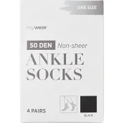 Ankelsocka 4p 50D svart onesize mywear.