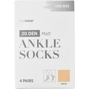 Ankelsocka 4p 20D beige onesize mywear.