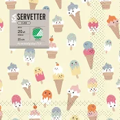 Servett 25cm Glassar 20-p ICA.