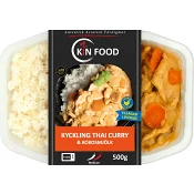 Thai Kyckling thai curry och kokosmjölk med ris 500g Kin Food.