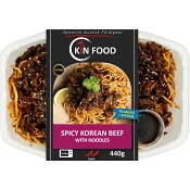 Färdigmat Spicy Koreansk Biff med nudlar 440g Kin Food.